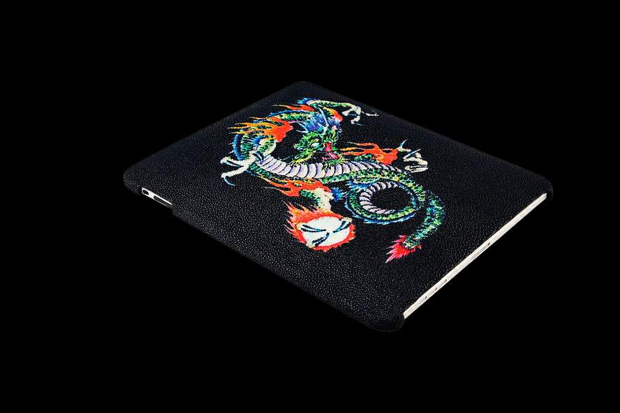 MJ Apple iPad Limited Edition with Tuning Case from Genuine Exotic Leather Stingray Dragon Edition